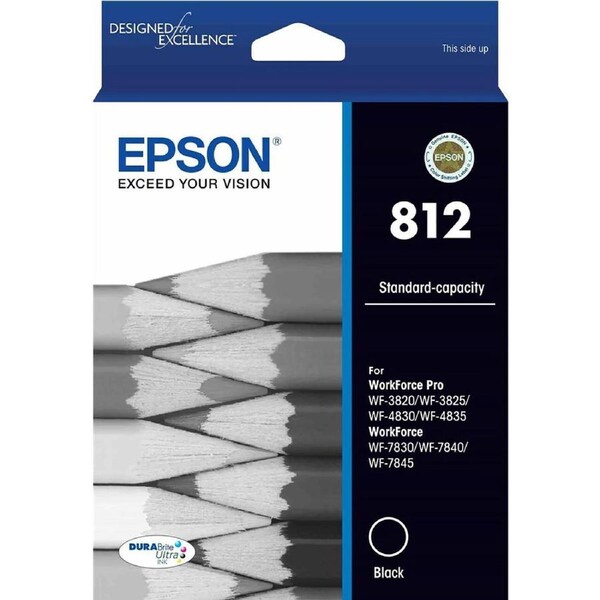 Original Epson 812 Black Ink Cartridge Toner C13T05D192 WorkForce Pro