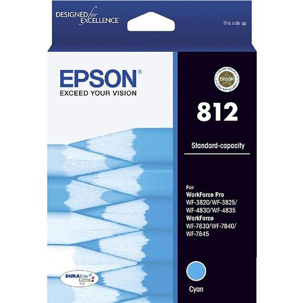 Original Epson 812 Cyan Ink Cartridge Toner C13T05D292 WorkForce Pro