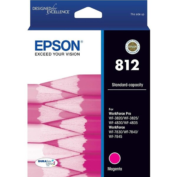 Original Epson 812 Magenta Ink Cartridge Toner C13T05D392 WorkForce Pro
