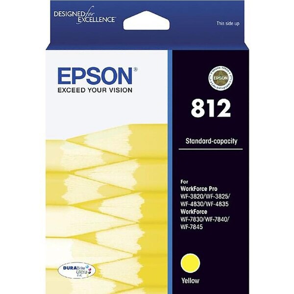 Original Epson 812 Yellow Ink Cartridge Toner C13T05D492 WorkForce Pro