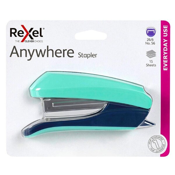 Rexel Anywhere 15 Sheets Half Strip Stapler Green Home/Office/Work Stationery