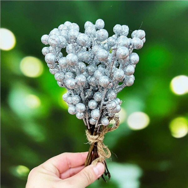 Berry spray silver bunch