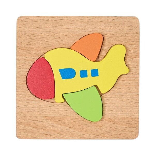 Colourful Four Piece Plane Puzzle