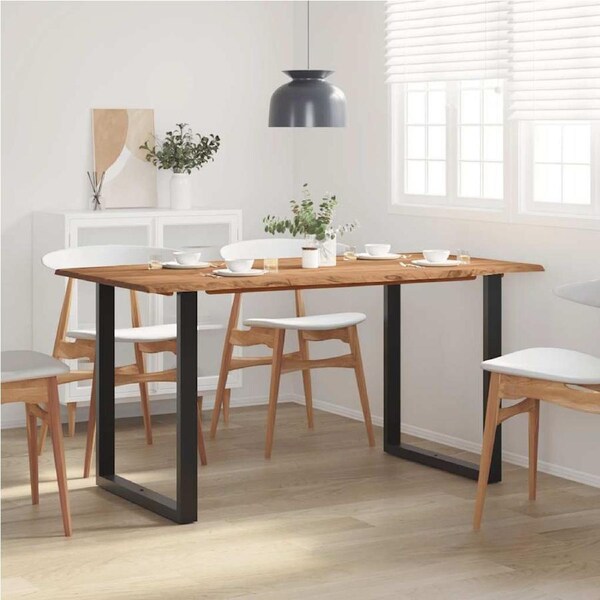 Dining Table 154x80x76 cm Solid Acacia Wood vidaXL