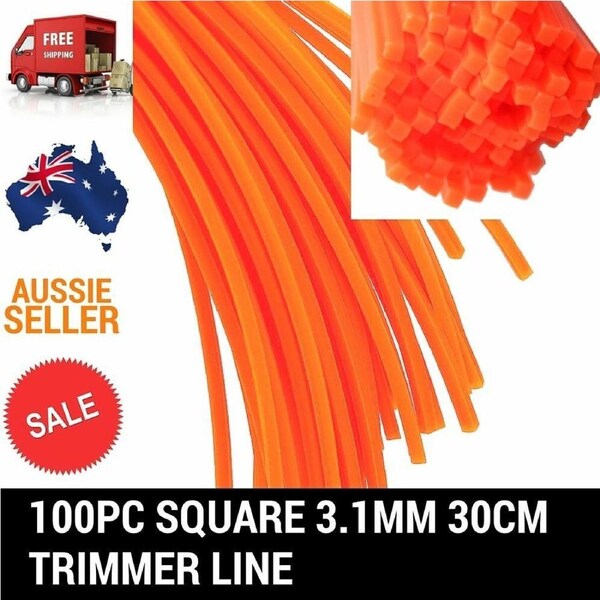 100PC SQUARE 3.1MM 30CM TRIMMER LINE WHIPPER SNIPPER BRUSH CUTTER BRUSHCUTTER
