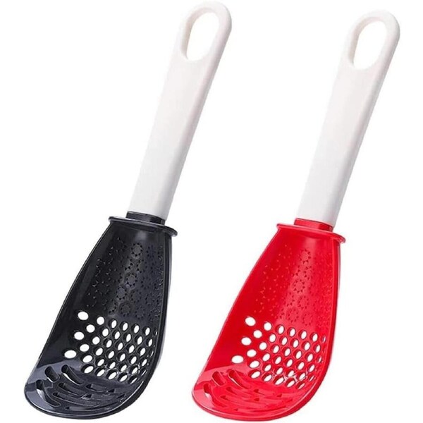 2pcs Kitchen Tool Cooking Spoon Multi Function Potato Masher Scoop Grater