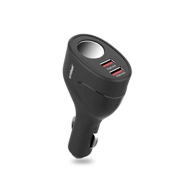 Mbeat Gorilla Power Dual Port QC 3.0 Car Charger With Cigar Lighter Socket