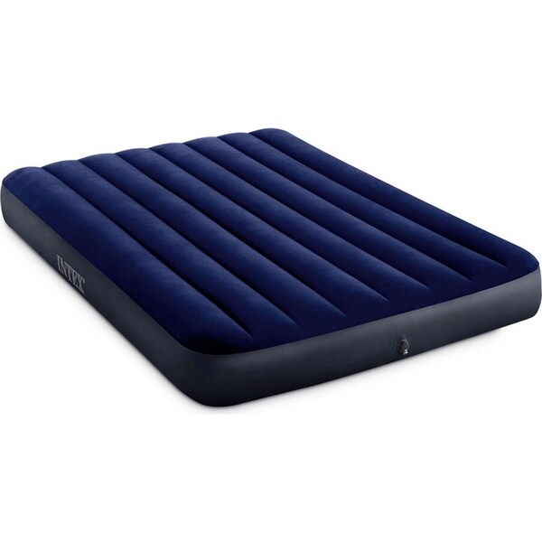 Intex Dura Beam 137x191cm Air Bed Full Downy Airbed Inflatable Mattress Blue