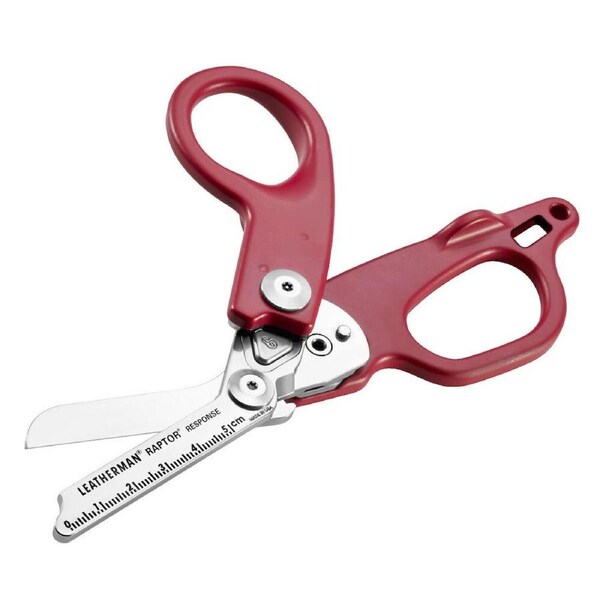 LEATHERMAN RAPTOR RESPONSE CRIMSON MULTITOOL FOLDING SHEARS W/ POCKET CLIP