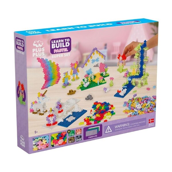Plus-Plus - Pastel - Learn to build Super set