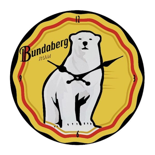 Clock French Country Wall Small Clocks 17cm Bundy Rum Bear