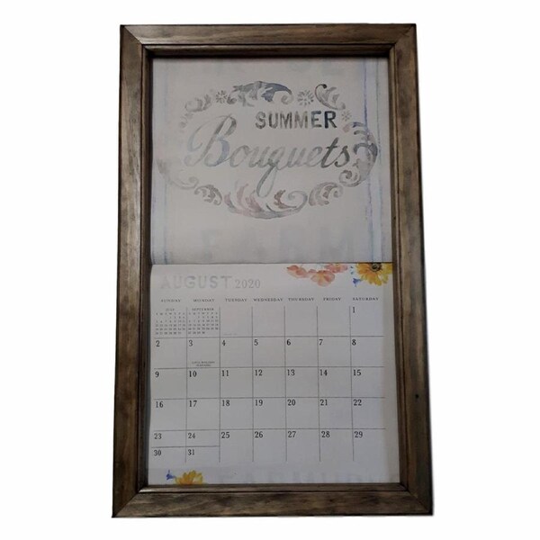 2026 Lang Legacy Calendar Frame Wooden ASH Display Calender