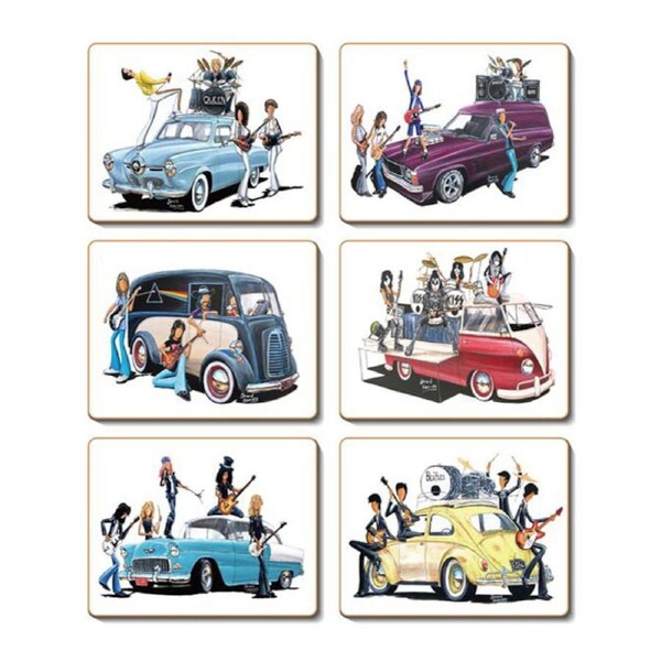 Cinnamon Classic Rock Cork Back Placemats Set 6