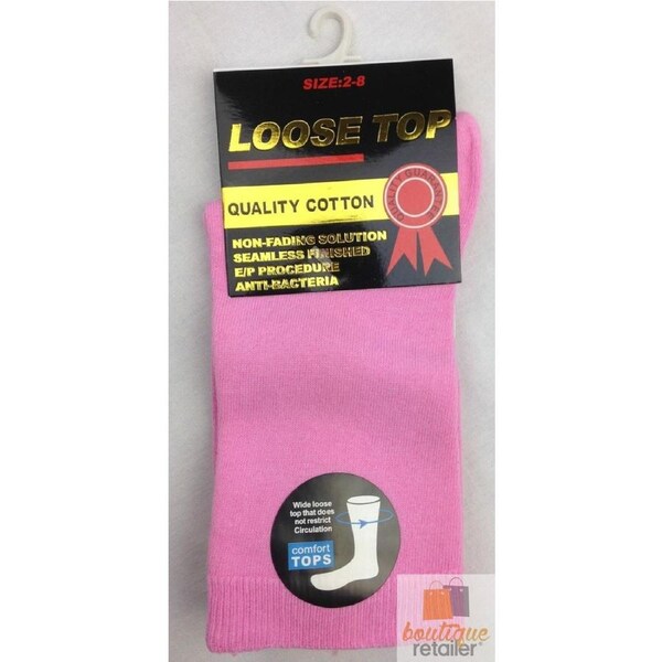 10x Pairs COTTON Rich LOOSE TOP SOCKS Medical Circulation Diabetic Comfort BULK Navy Blue (11-14)