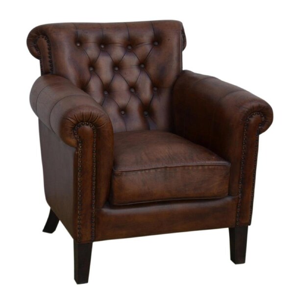 Carson Leather ArmChair Relaxing Accent Chair