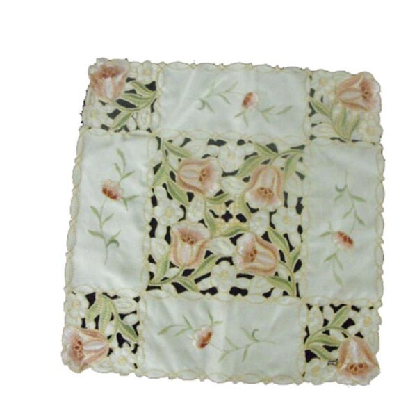 Doiley Tulips Doily Lace Placemat Doily for Table or Duchess 30x30cm
