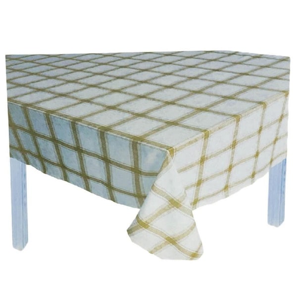 Country Table Cloth Check Gold Tablecloth Rectangle 140x185cm