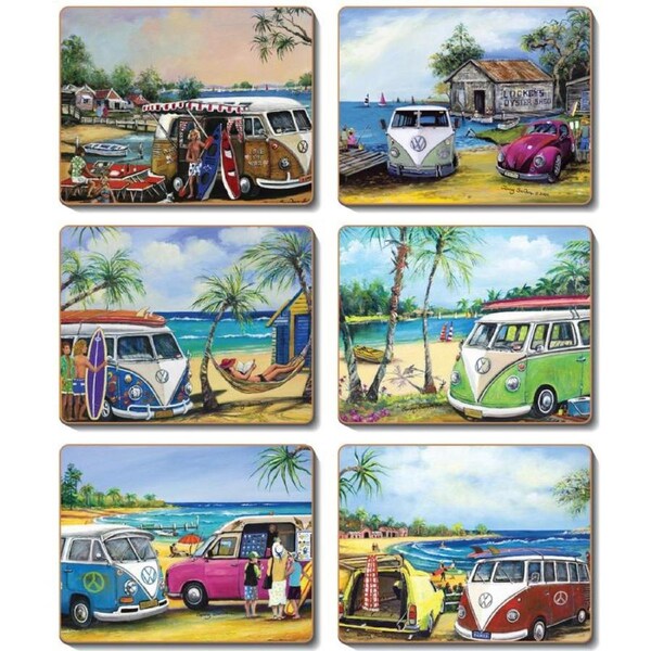 Cinnamon Kombies Cork Backed Drink Coasters Set 6