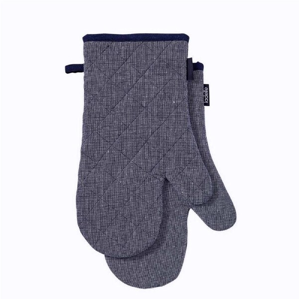 Ladelle Eco Recycled Navy Oven Gloves Set of 2 for Hot Oven