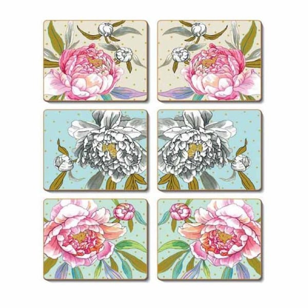 Cinnamon Verona Cork Backed Drink Coasters Set 6