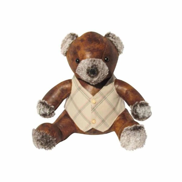 French Country Vintage Weighted Winston Teddy Bear Door Stopper