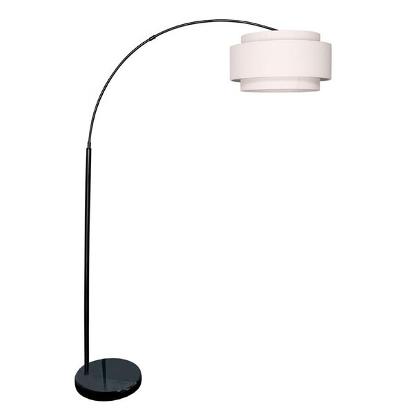 Foret Floor Lamp Stand Reading Black Metal Marble Base Lighting Home Decor