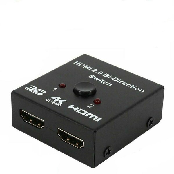 4K HDMI Switch 2 Ports Bi-directional UHD 1080P 3D HDMI Switcher Splitter 2 Way