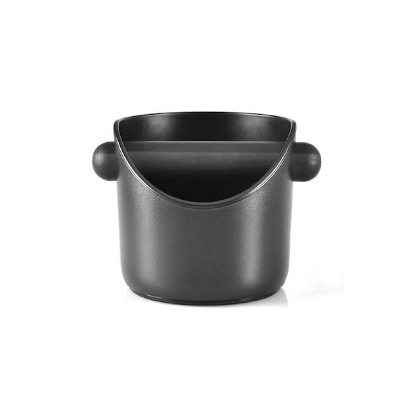 Black Coffee Knock Box Shock Absorbent Durable Barista Style Knock Bin Coffee Dump Bin Grind Waste Bin