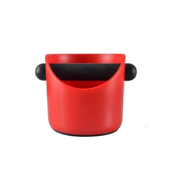 Red Coffee Knock Box Shock Absorbent Durable Barista Style Knock Bin Coffee Dump Bin Grind Waste Bin