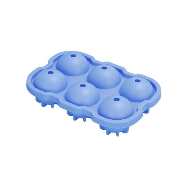 Silicone Ice Cube Trays Combo Round Ice Ball Spheres Ice Cube Tray Mold Light Blue