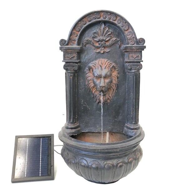 Lions Head Solar Water Feature Water Fountain F811A2