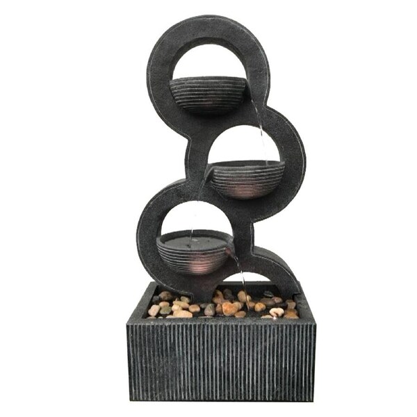 Triple Circles Water Feature Water Fountain MZ13663AA