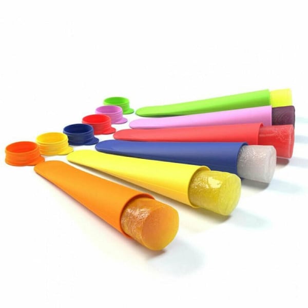6x Silicone Ice Mould Cream Block Molds icy Pole Jelly Pop Popsicle Maker 42ml