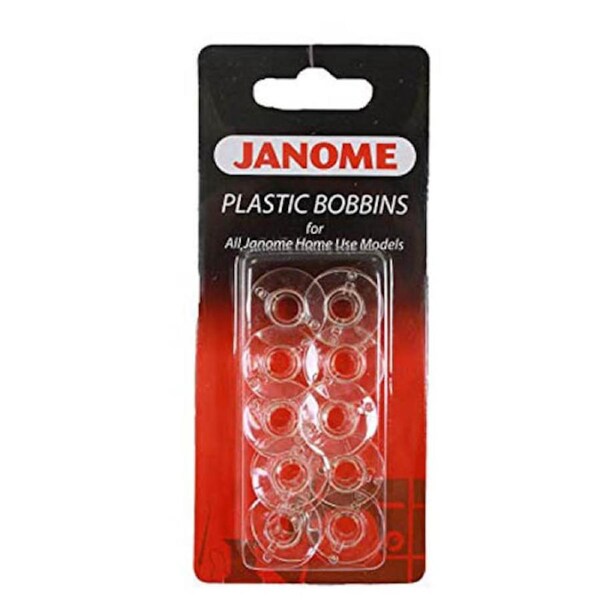 Sewing Machine Genuine Janome Clear Set of 10 Bobbins