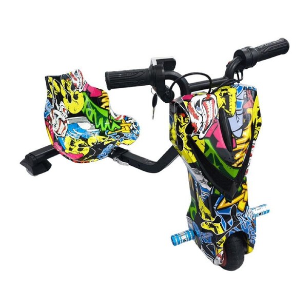 Electric Drift Go Kart Hip-Hop Fit Kids 3-Wheel Ride On Trike W/ Bluetooth & 350W