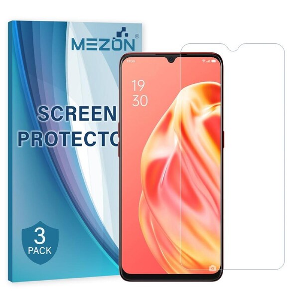 [3 Pack] Vivo Y21 Ultra Clear Screen Protector Film by MEZON – Case Friendly, Shock Absorption (Vivo Y21, Clear)