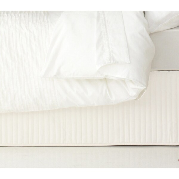 Ardor Boudoir King Single Bed Quilted Valance Base Skirt Cover Bedding White