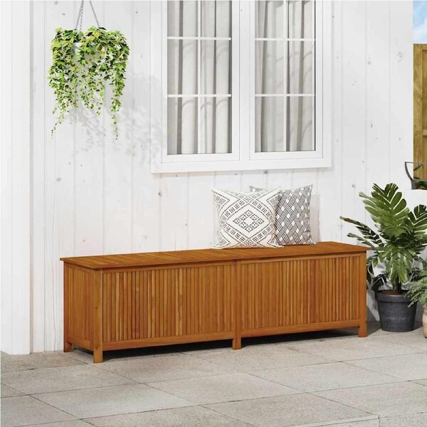 Garden Storage Box 200x50x58 cm Solid Wood Acacia vidaXL