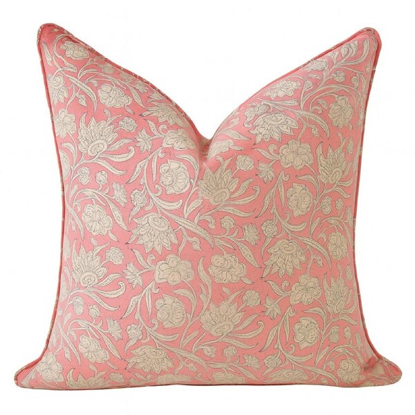Kolka Pastel Pink Decorative Soft Cotton Voile Decorative Cushion - Pink