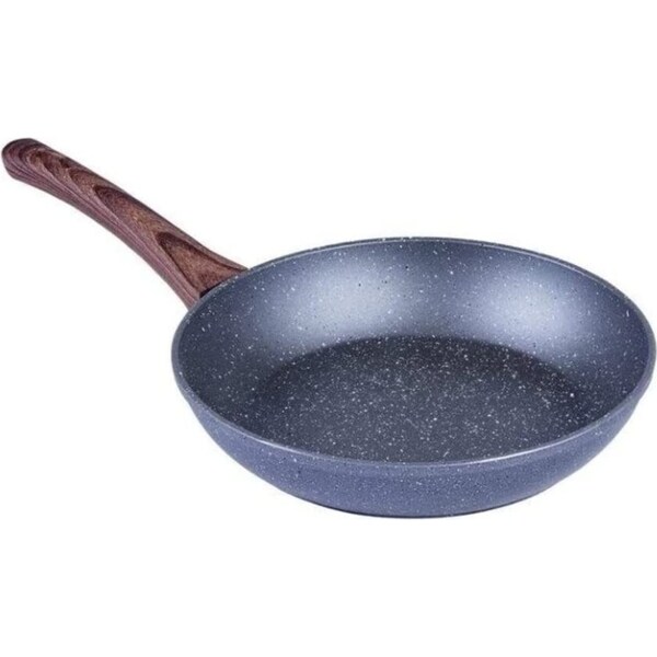 Clevinger 28cm Ceramic Marble Coat PFOA Free Non-Stick Frypan with Wooden Look Handle