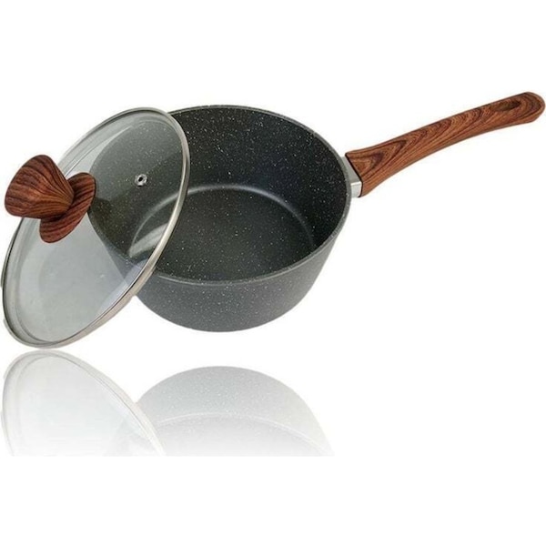 Clevinger 20cm Ceramic Marble Non-Stick Saucepan Cookware Casserole Pot w/Lid