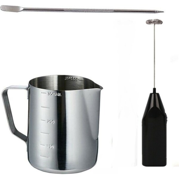 Ozoffer 1 set Mini Foamer Kitchen Tool Milk Frother Egg Beater & Coffee Pitcher
