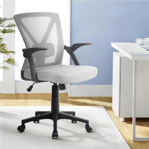 Artiss Mesh Office Chair Mid Back Grey