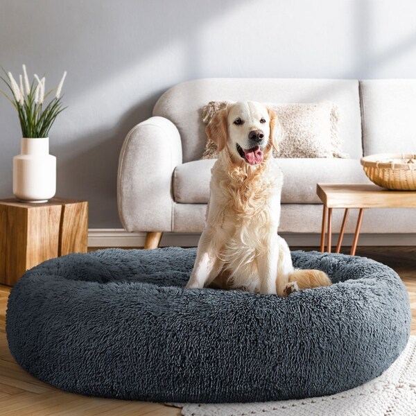 110cm i.Pet Dog Bed Pet Beds Large Dark Grey