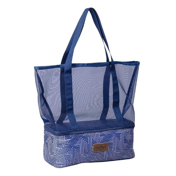 Extra Large 2-in-1 Insulated Mesh Tote Bag Zipper Cooler Picnic Storage Beach Makena