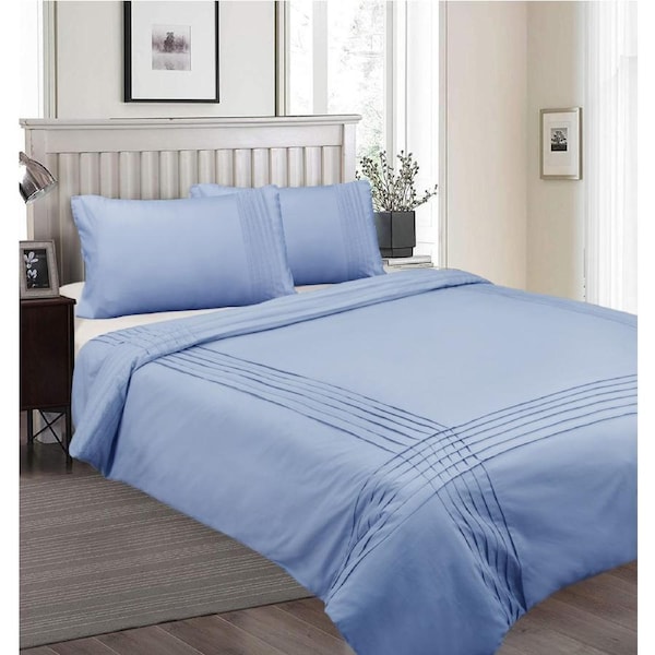 Shangri-La Linen Classic Pintuck Quilt Cover Set Single / Charcoal
