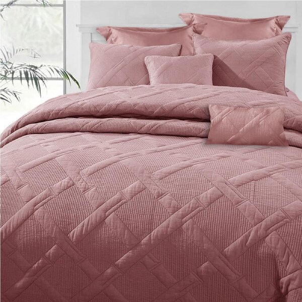 Ramesses 7-Piece Air Cloud Bamboo Blend Matelasse Comforter Set Queen / Ultimate Grey