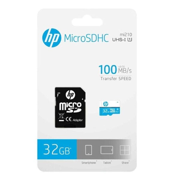 HP U1 MicroSDHC 32GB Micro SD Memory Card w/ Adapter f/Mobile Smartphones/Tablet