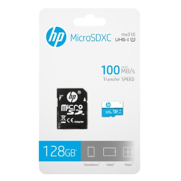 HP U1 MicroSDHC 128GB Micro SD Memory Card w/ Adapter f/Mobile Smartphone/Tablet