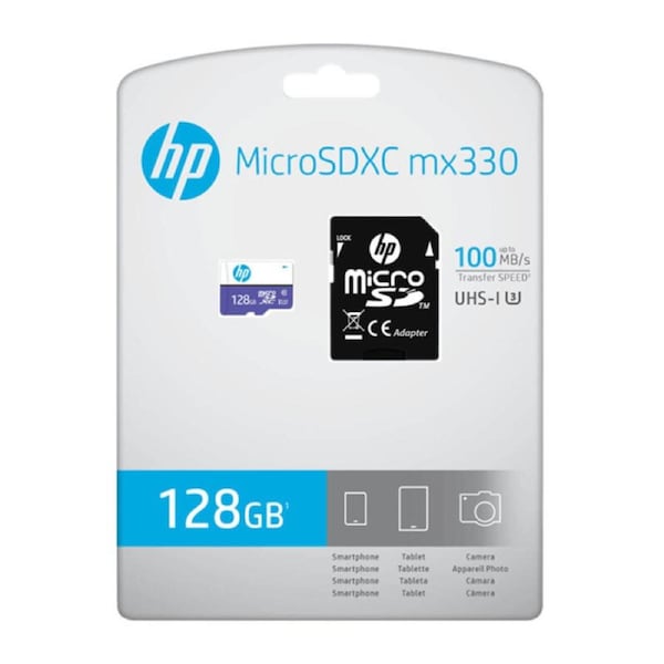 HP MicroSDXC U3 A1 128GB Micro SD Memory Card w/Adapter for Smartphone/Tablet